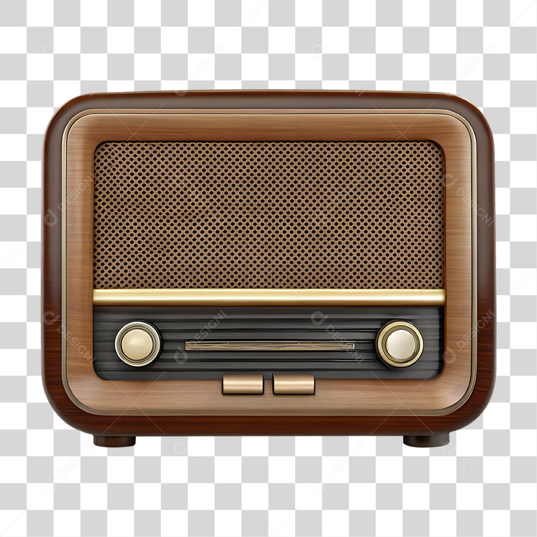 Rádio Vintage PNG Transparente