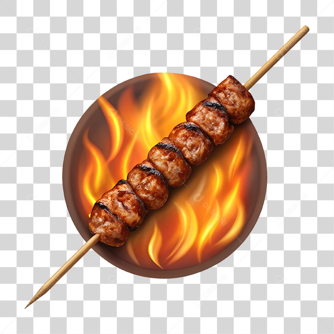 Ícone de Churrasco na Brasa PNG Transparente
