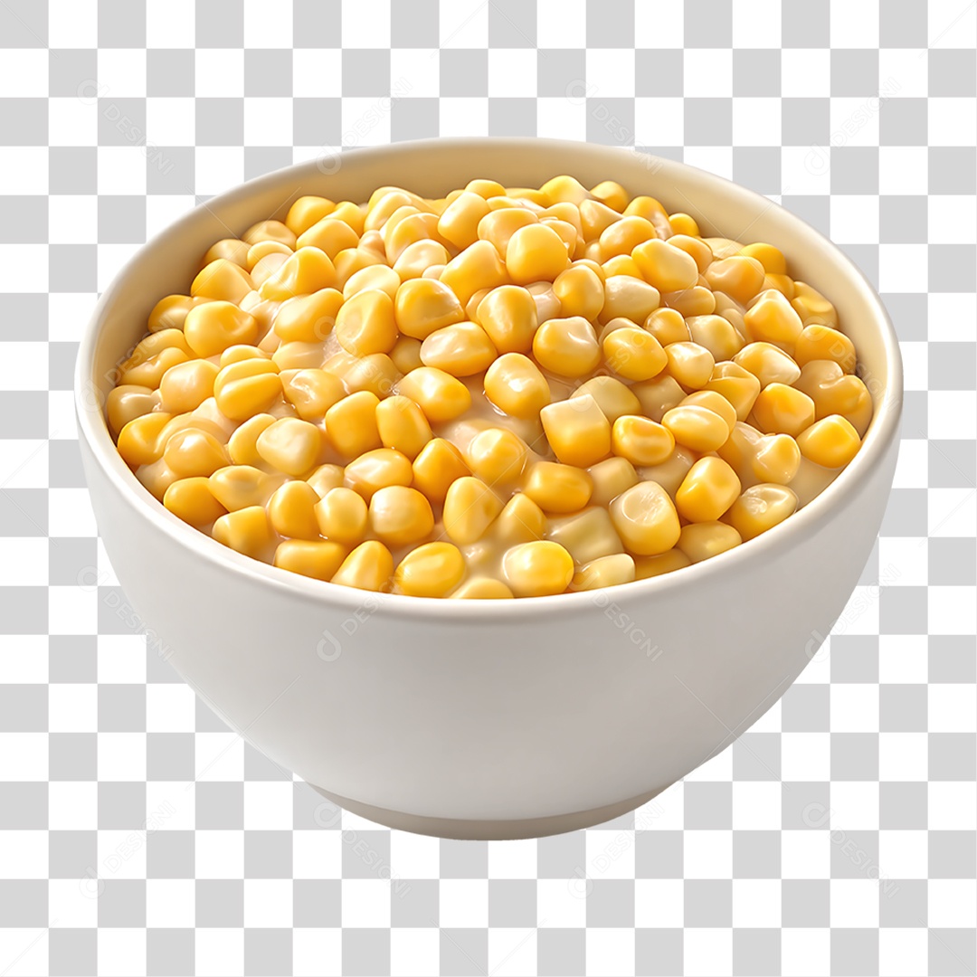 Tigela com Creme de Milho PNG Transparente
