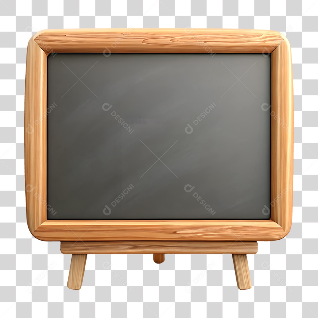 Lousa com Pés Quadro PNG Transparente