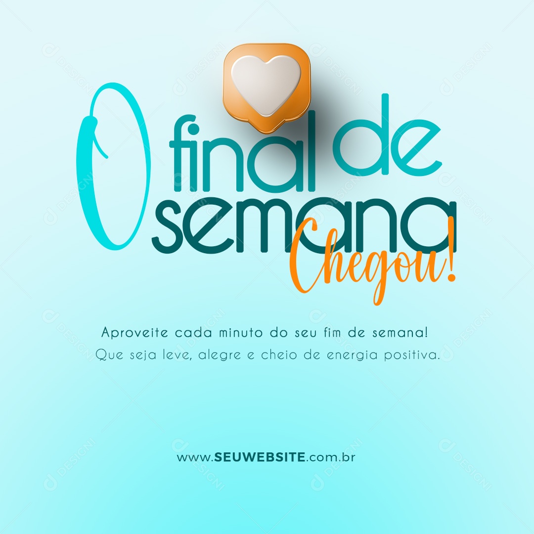 Final De Semana Chegou Social Media PSD Editável