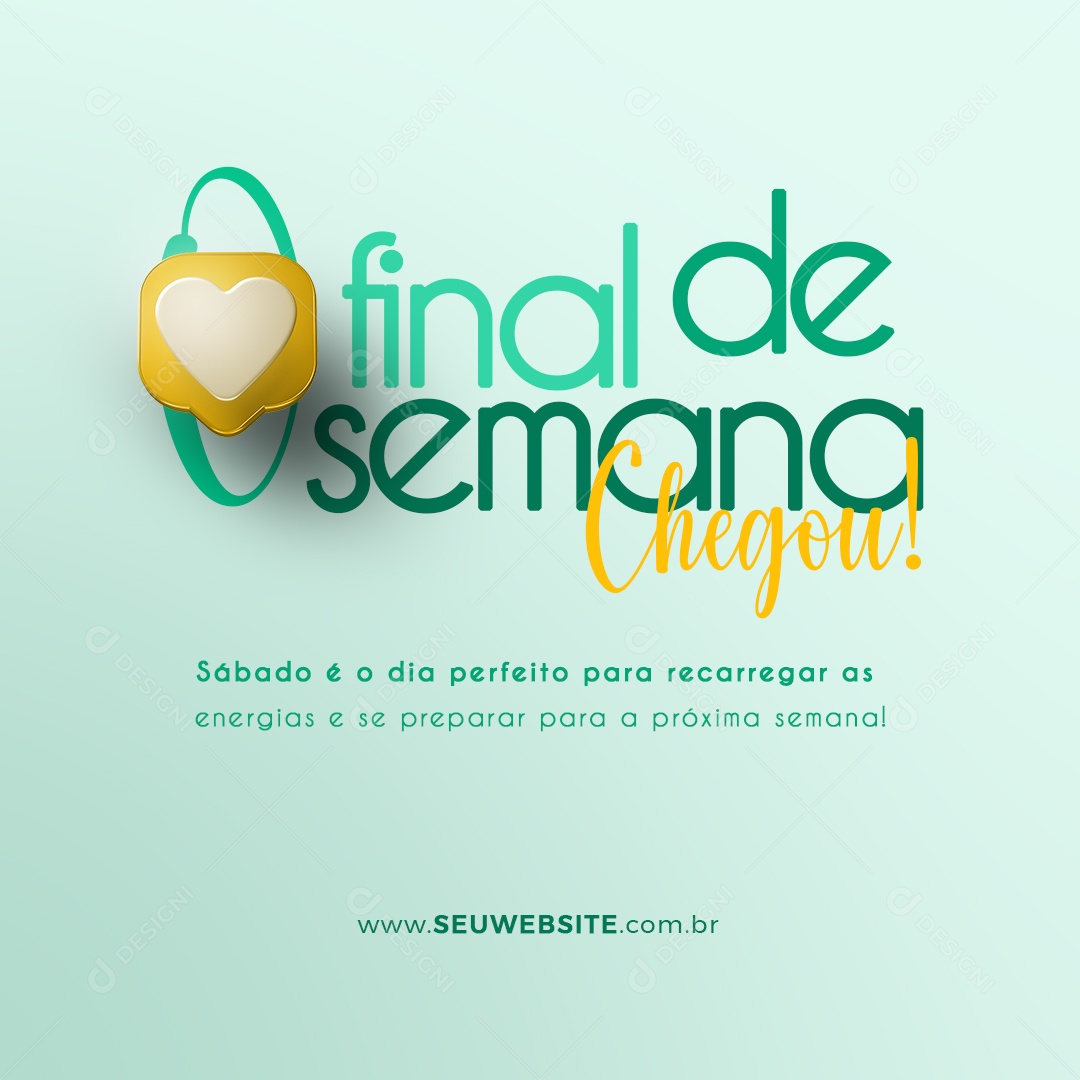 Final De Semana Chegou Social Media PSD Editável