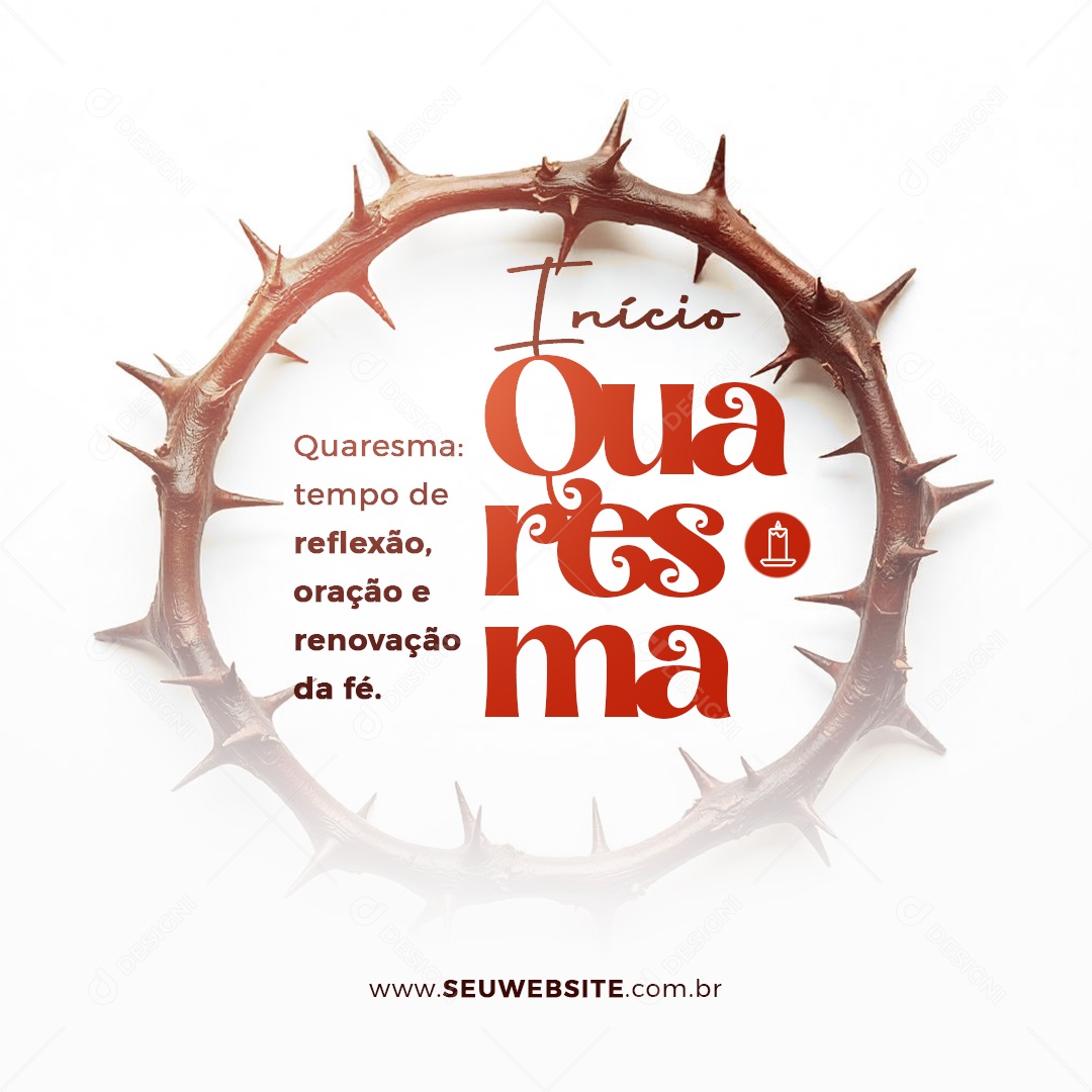 Quarta Feira de Cinzas Social Media PSD Editável