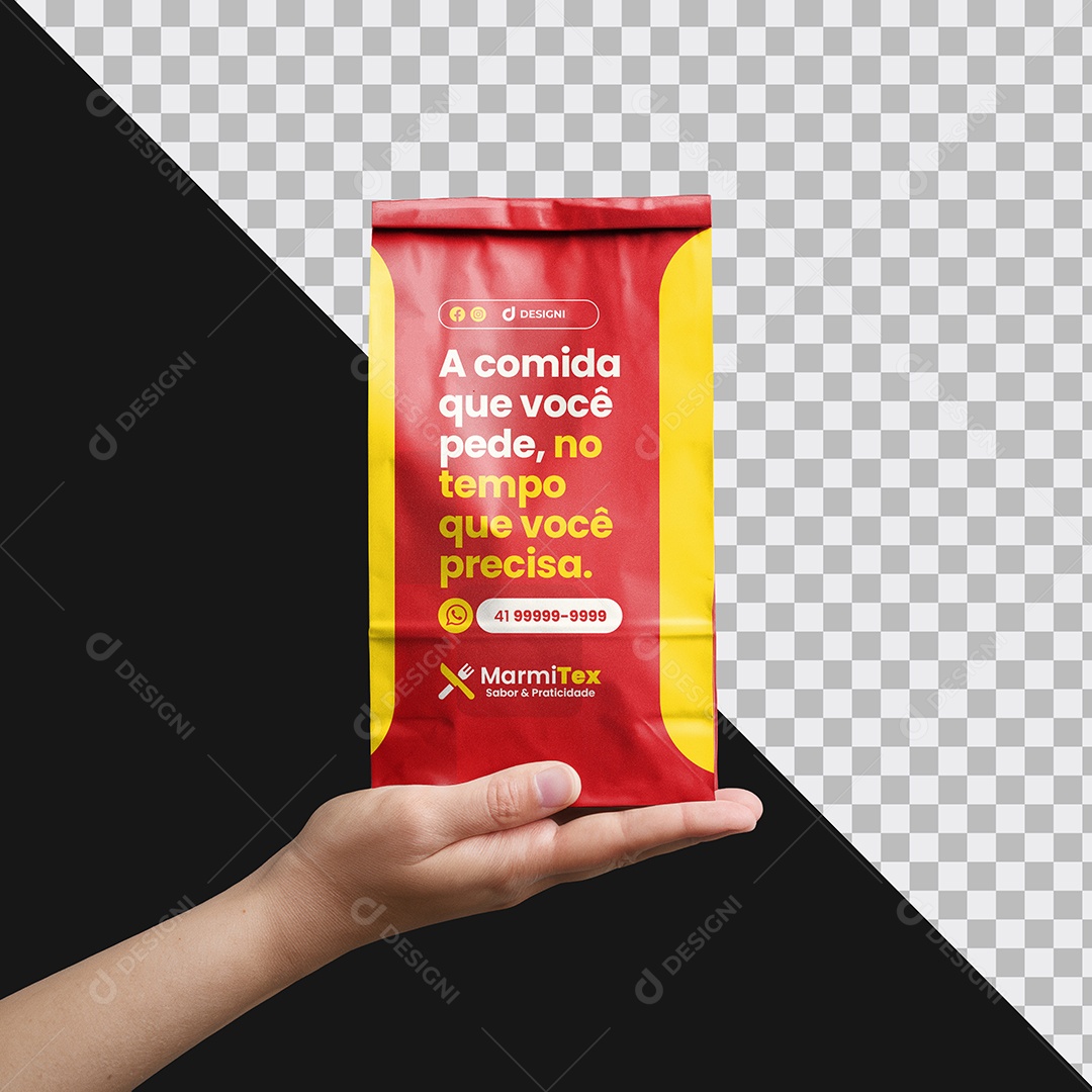 Mockup Embalagem de Delivery PSD Editável