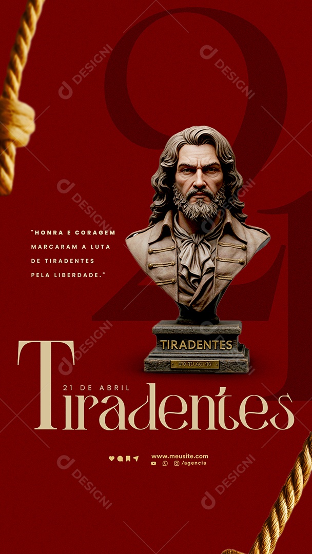 Story Dia de Tiradentes 21 de Abril Social Media PSD Editável