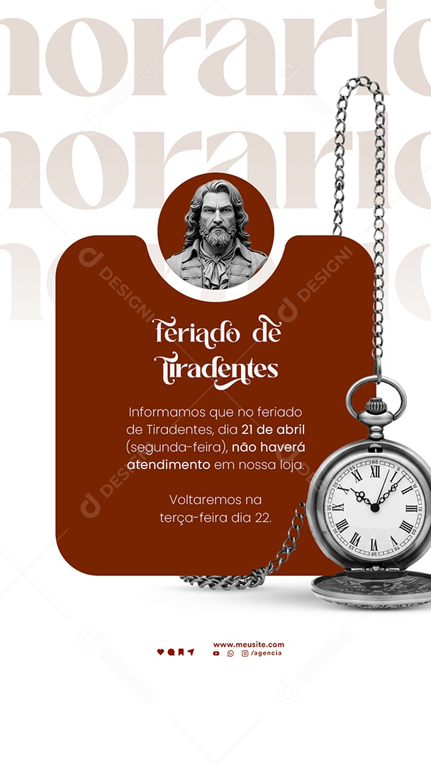 Story Dia de Tiradentes 21 de Abril Social Media PSD Editável