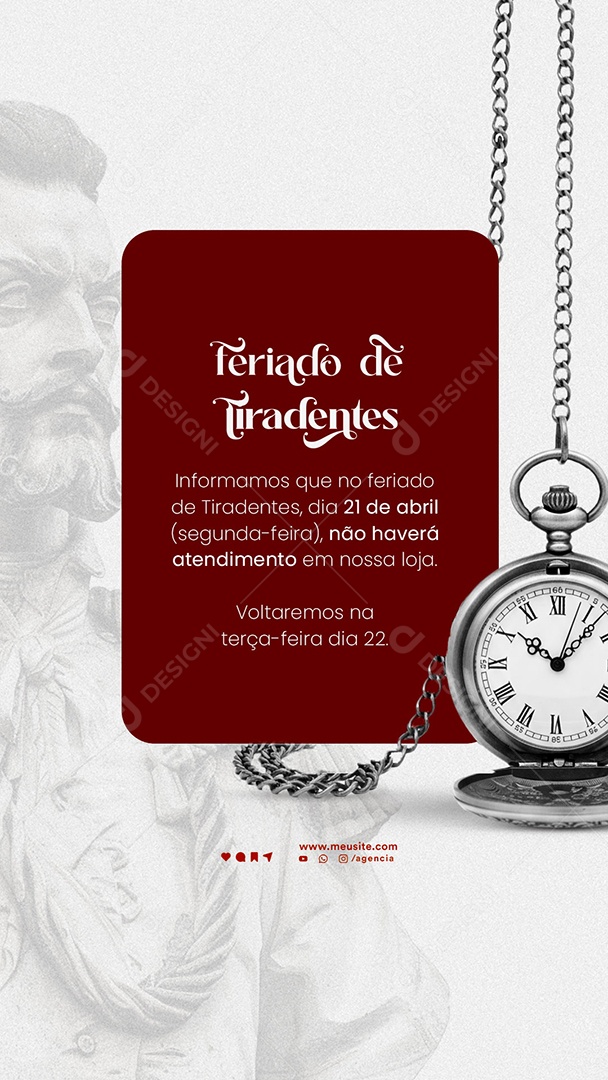 Story Dia de Tiradentes 21 de Abril Social Media PSD Editável