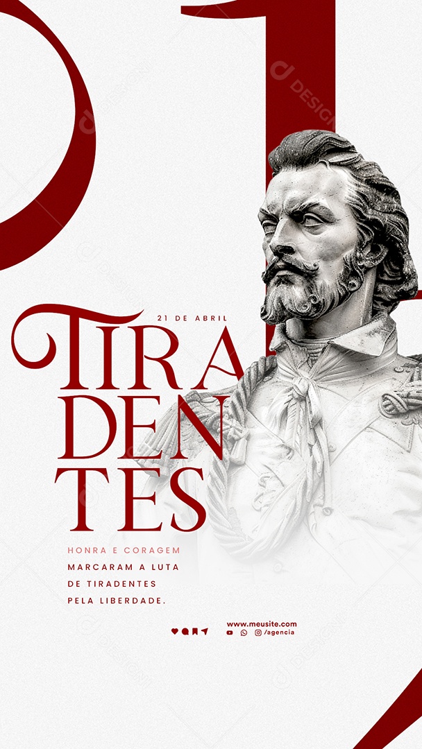 Story Dia de Tiradentes 21 de Abril Social Media PSD Editável