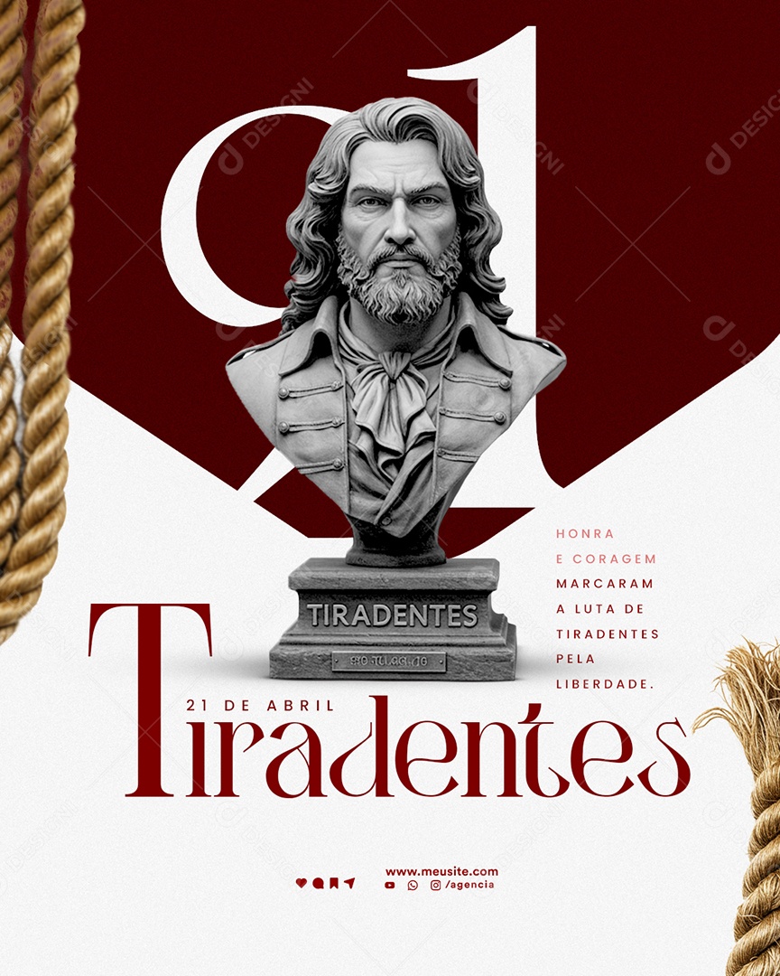 Dia de Tiradentes 21 de Abril Social Media PSD Editável