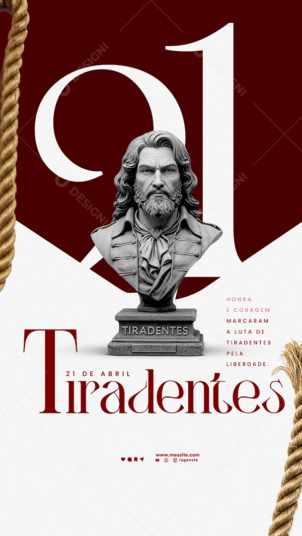 Story Dia de Tiradentes 21 de Abril Social Media PSD Editável