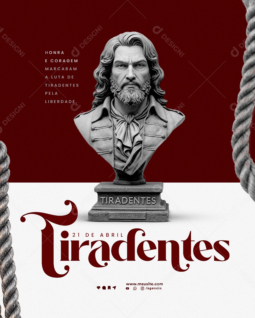 Dia de Tiradentes 21 de Abril Social Media PSD Editável