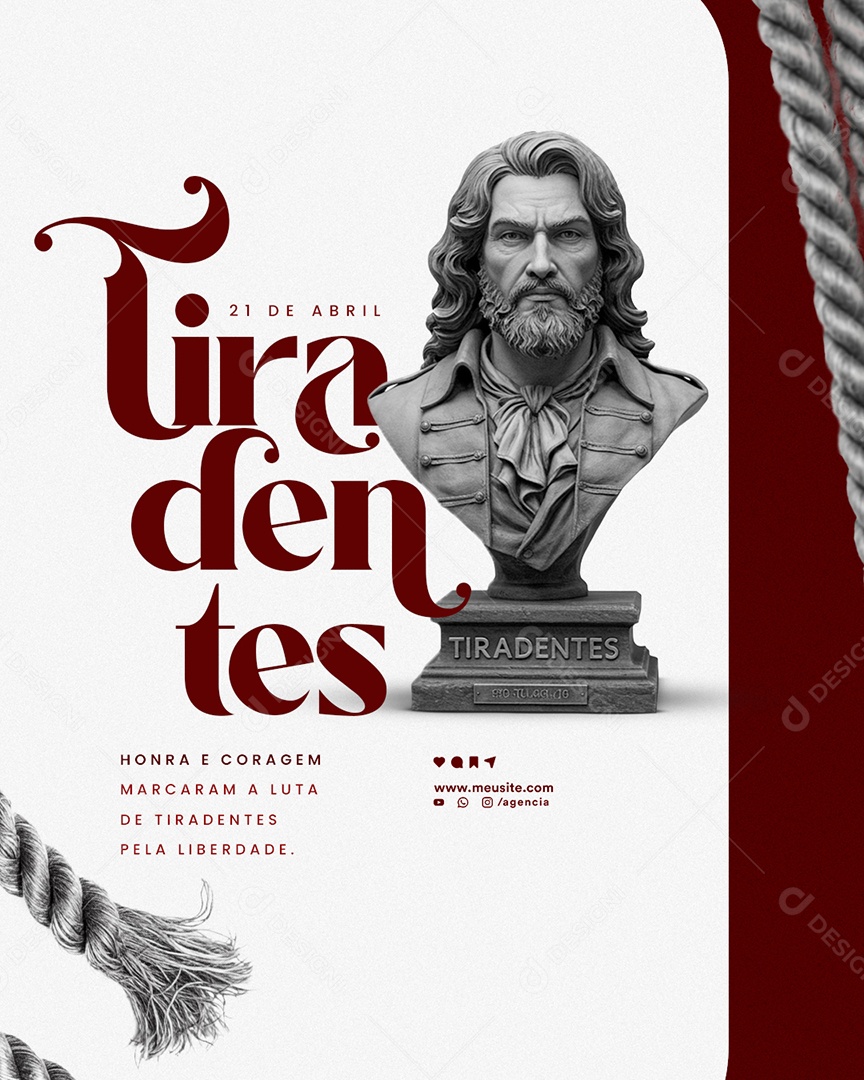 Dia de Tiradentes 21 de Abril Social Media PSD Editável
