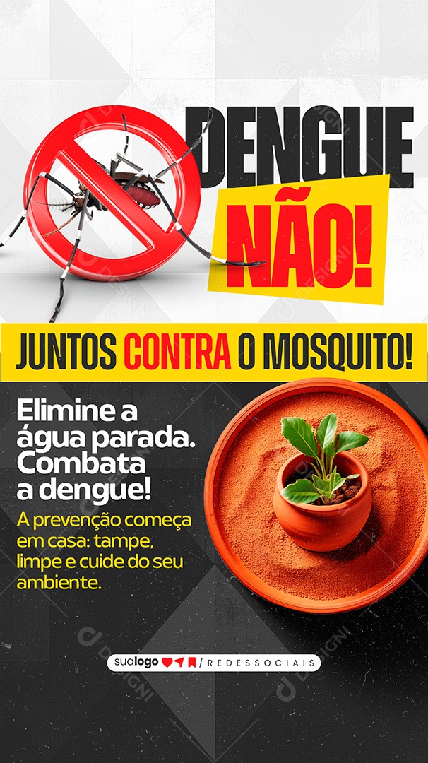 Story Dengue Não Juntos Contra O Mosquito Social Media PSD Editável