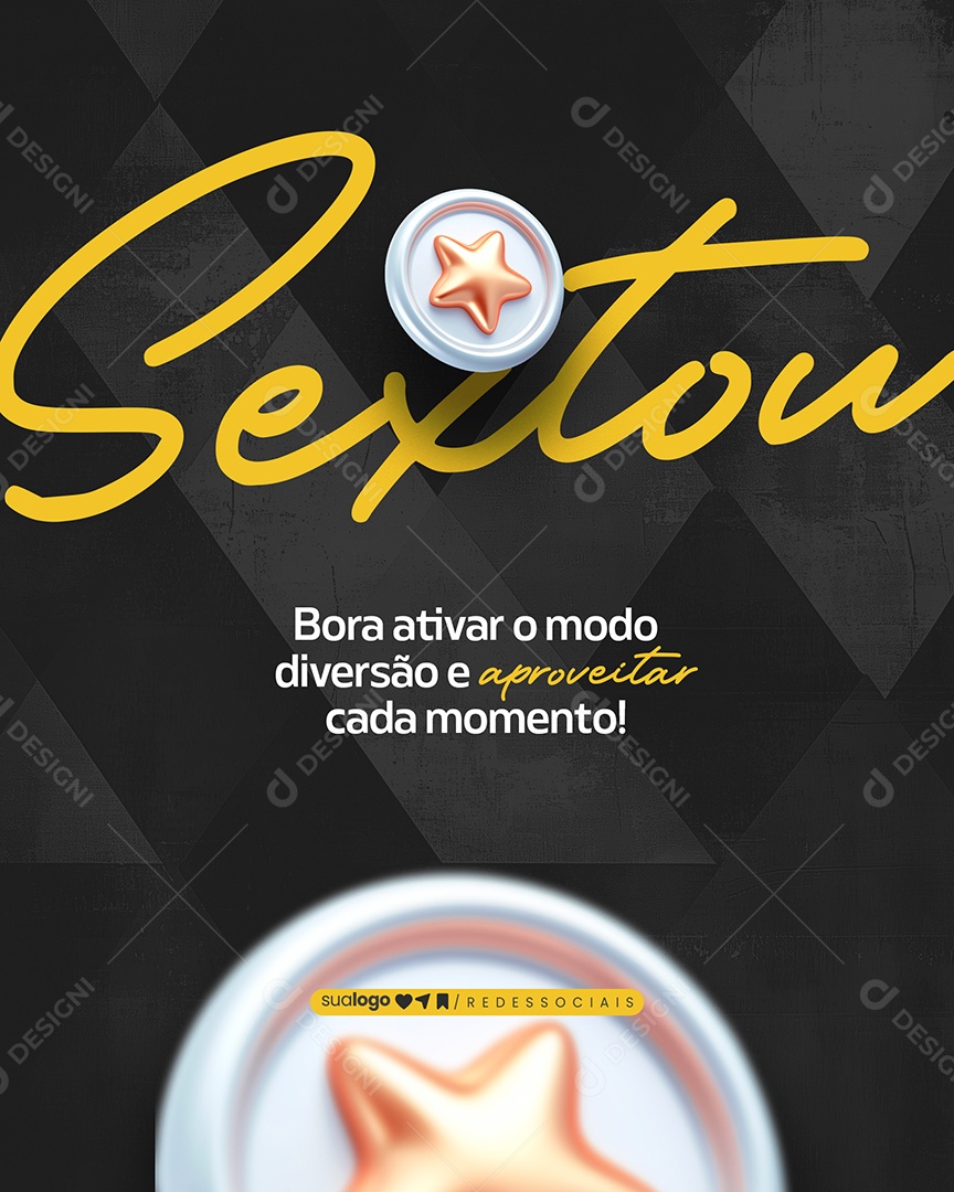 Sextou Bora Ativar O Modo Diversão Social Media PSD Editável