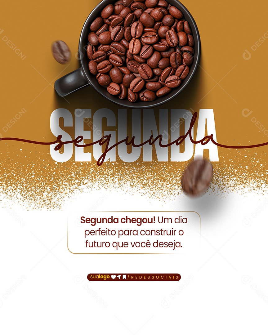Segunda Chegou Social Media PSD Editável