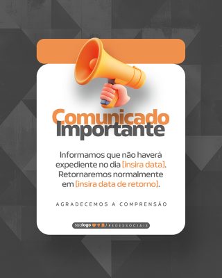 Comunicado Importante Social Media PSD Editável