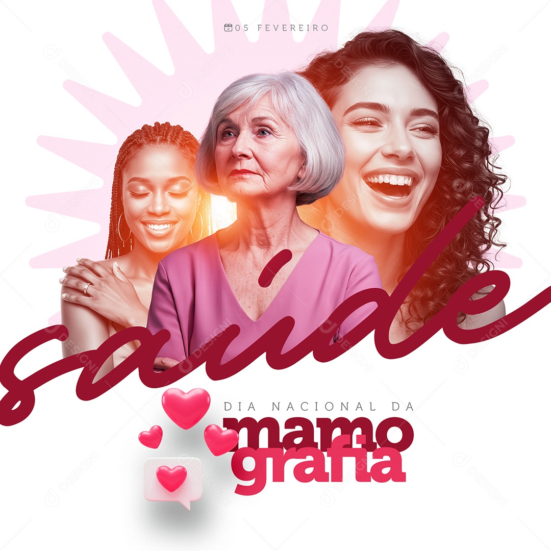 Dia Nacional da Mamografia Social Media PSD Editável