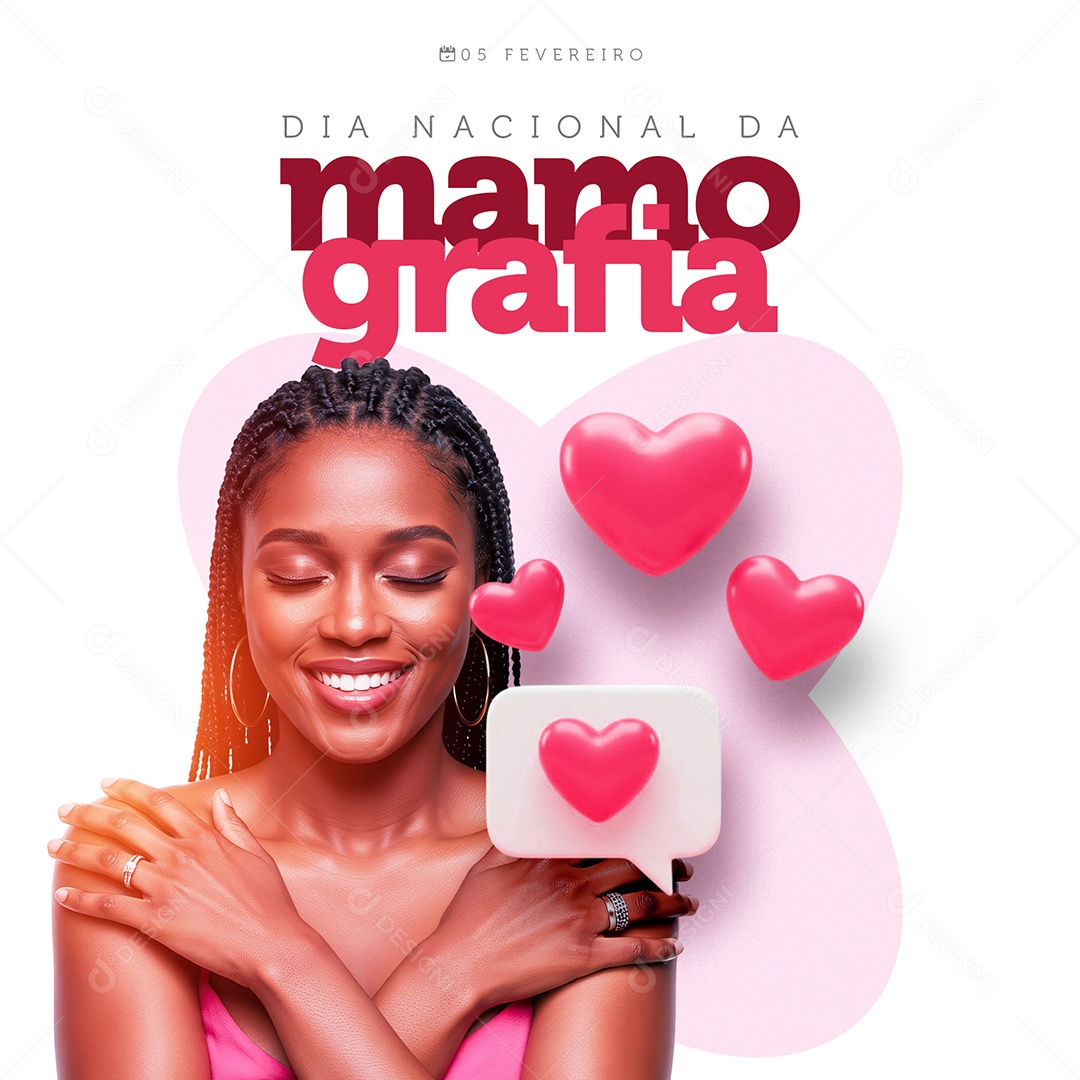 Dia Nacional da Mamografia Social Media PSD Editável