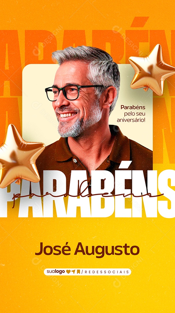 Story Parabéns José Augusto Social Media PSD Editável