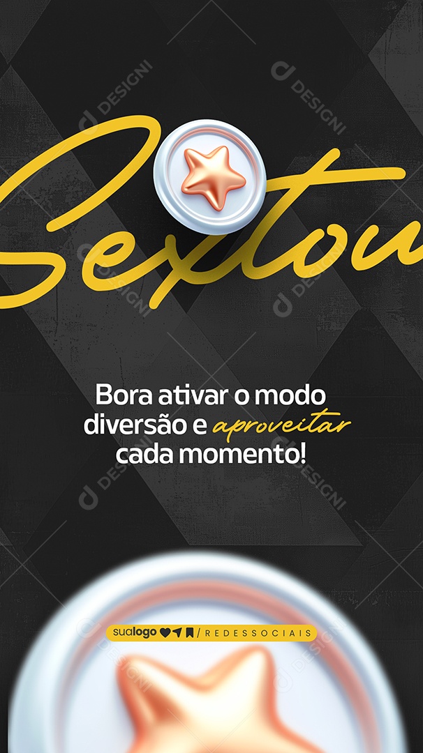 Story Sextou Bora Aproveitar O ModoDiversãoe Aproveitar Cada Momento Social Media PSD Editável