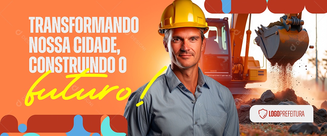 Transformando Nossa Cidade Construindo O Futuro Social Media PSD Editável