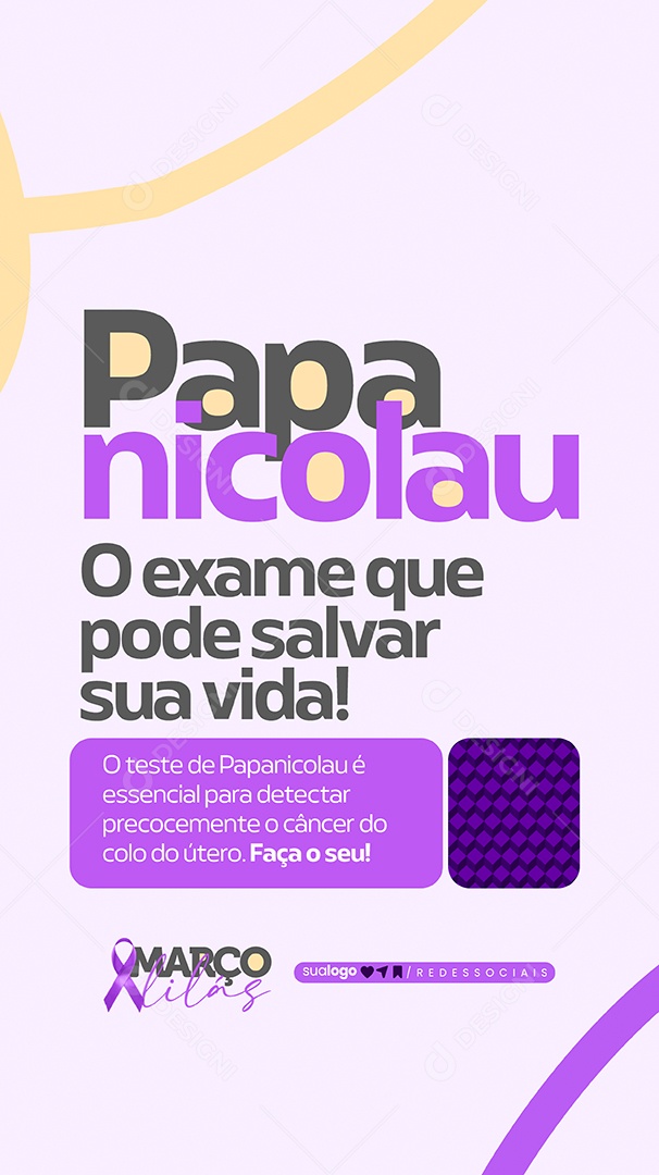 Story Março Lilás Papa Nicolau Social Media PSD Editável