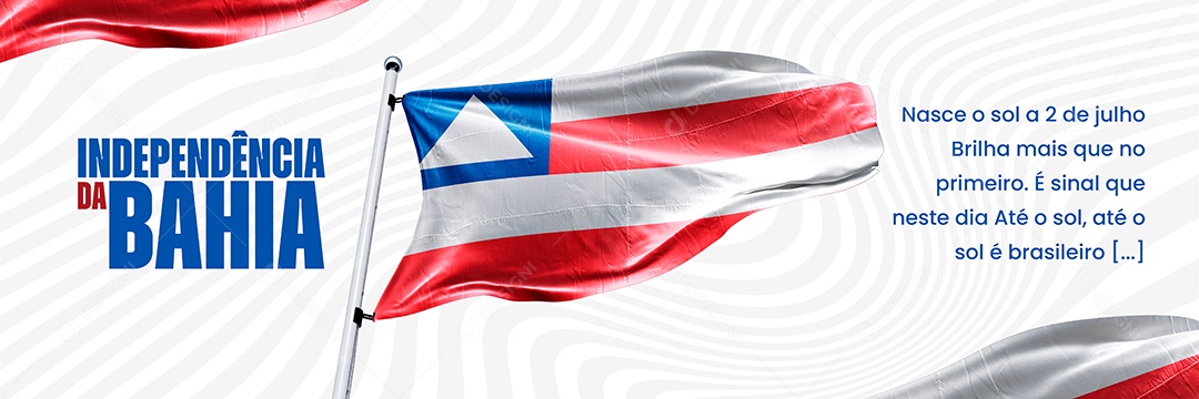 Banner Independência da Bahia 2 de Julho Social Media PSD Editável
