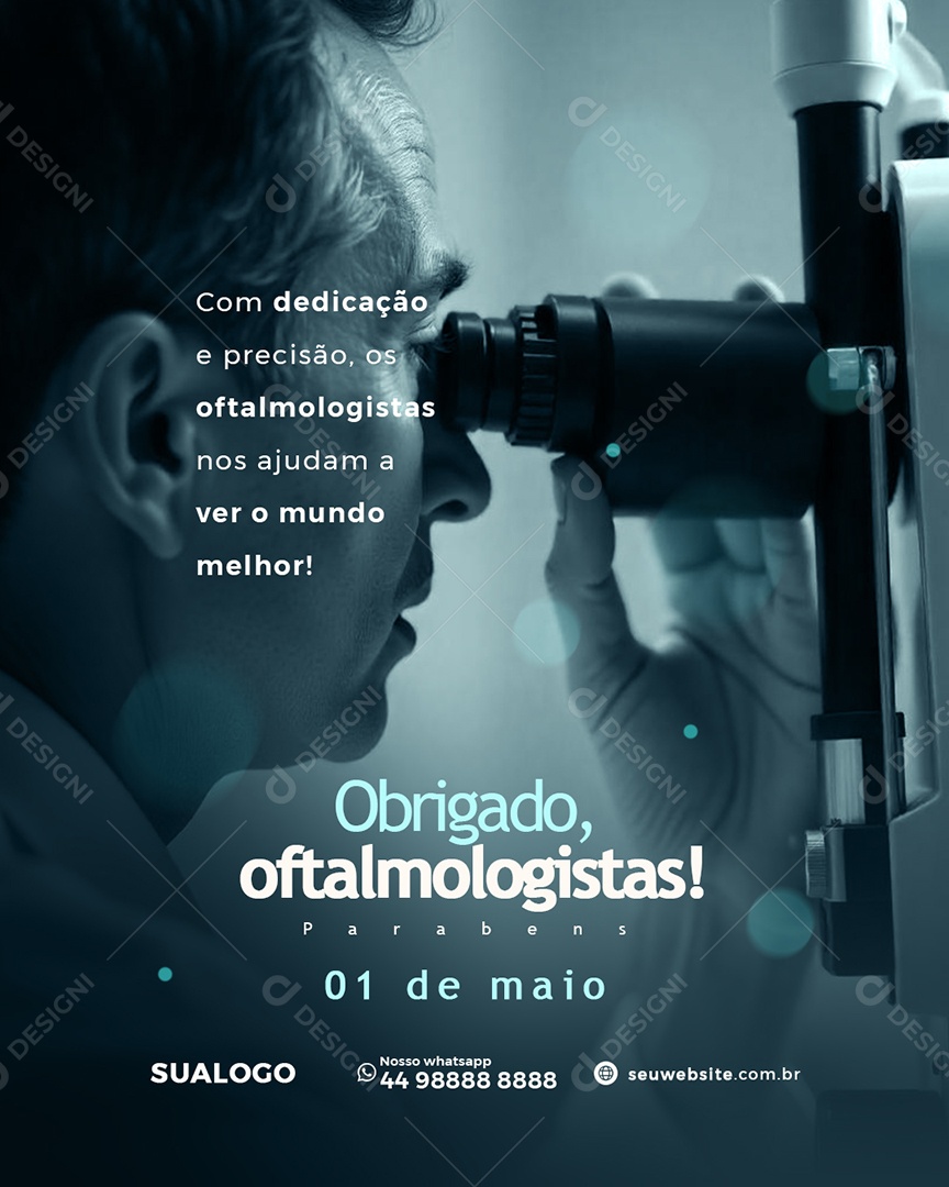 Obrigado Oftalmologista Social Media PSD Editável