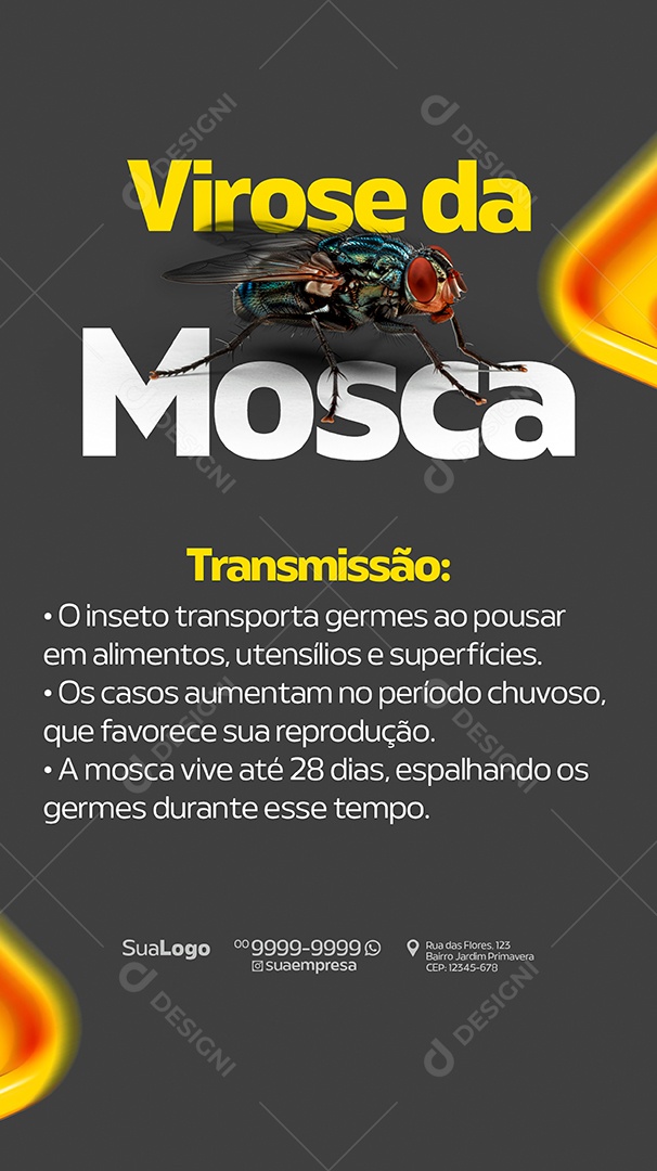 Story Virose da Mosca Social Media PSD Editável