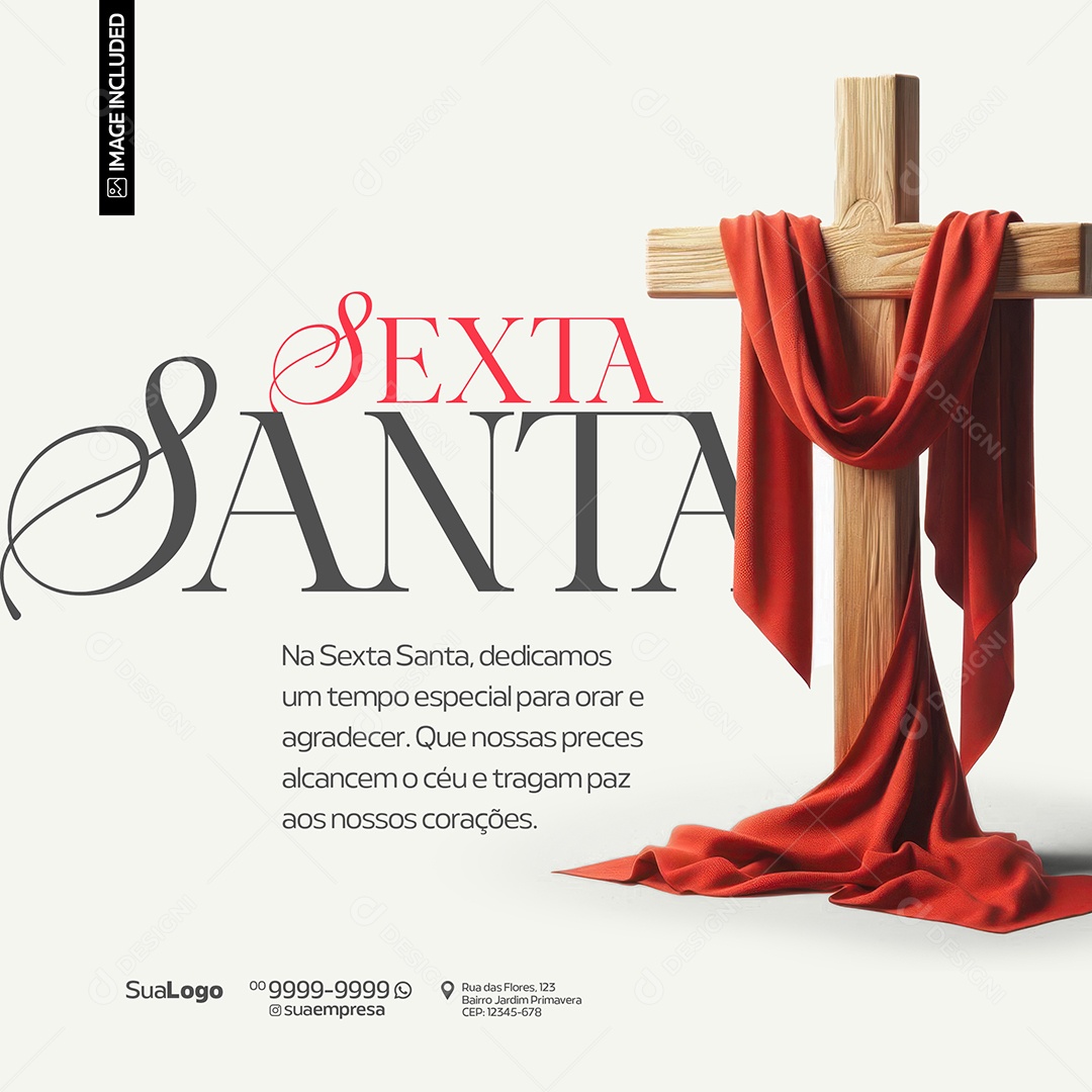 Sexta Santa Social Media PSD Editável