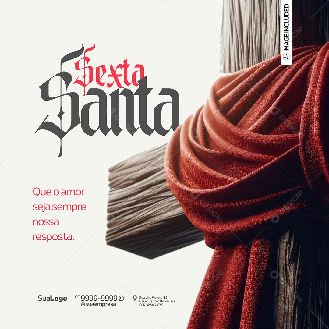 Sexta Santa O Silêncio Nos Ensina A Ouvir A Voz de Deus Social Media PSD Editável