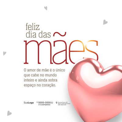 Feliz Dia Das Mães Social Media PSD Editável