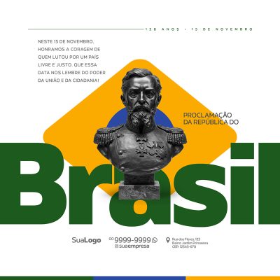 Proclamação Da República 15 De Novembro Social Media PSD Editável