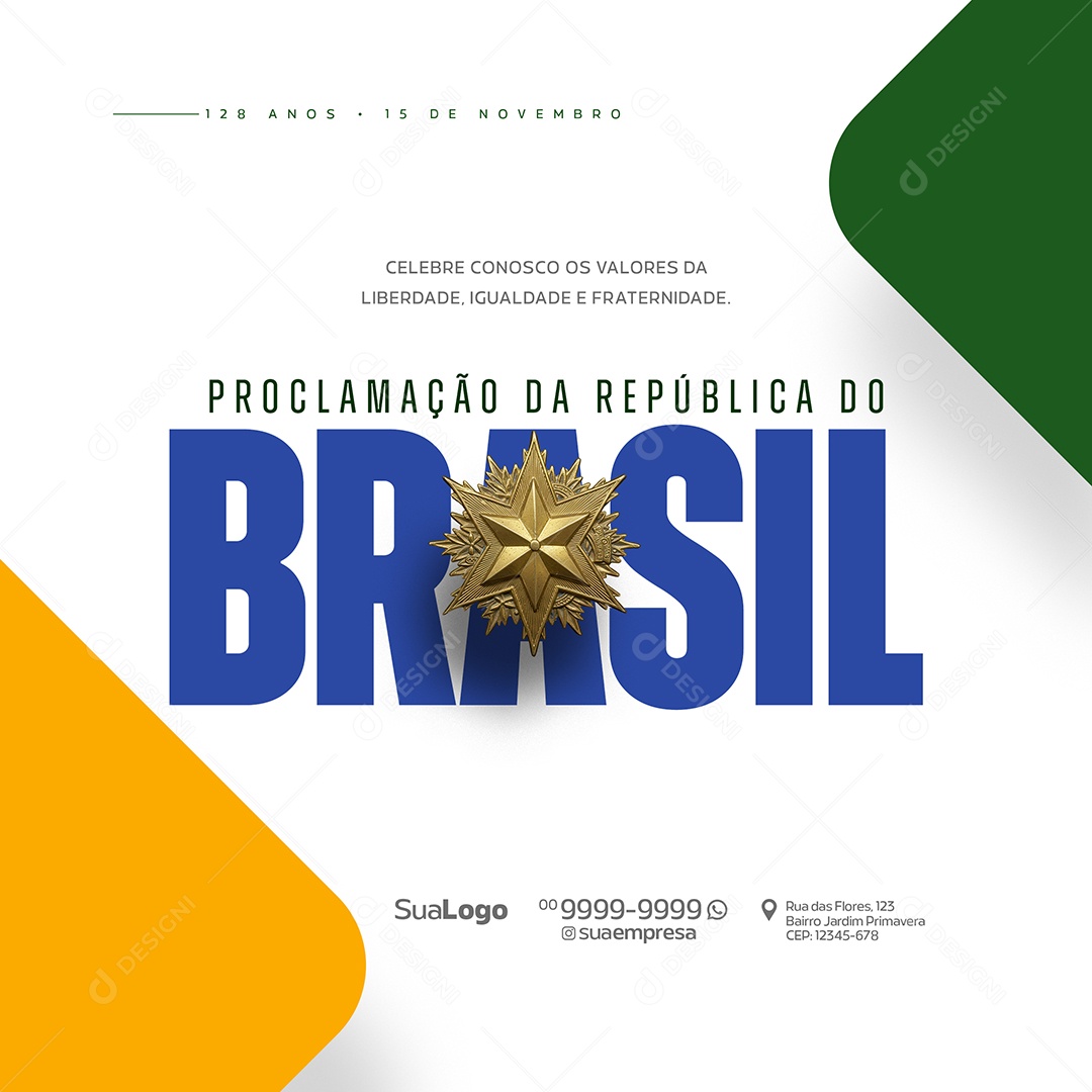 Proclamação Da República Brasil Social Media PSD Editável
