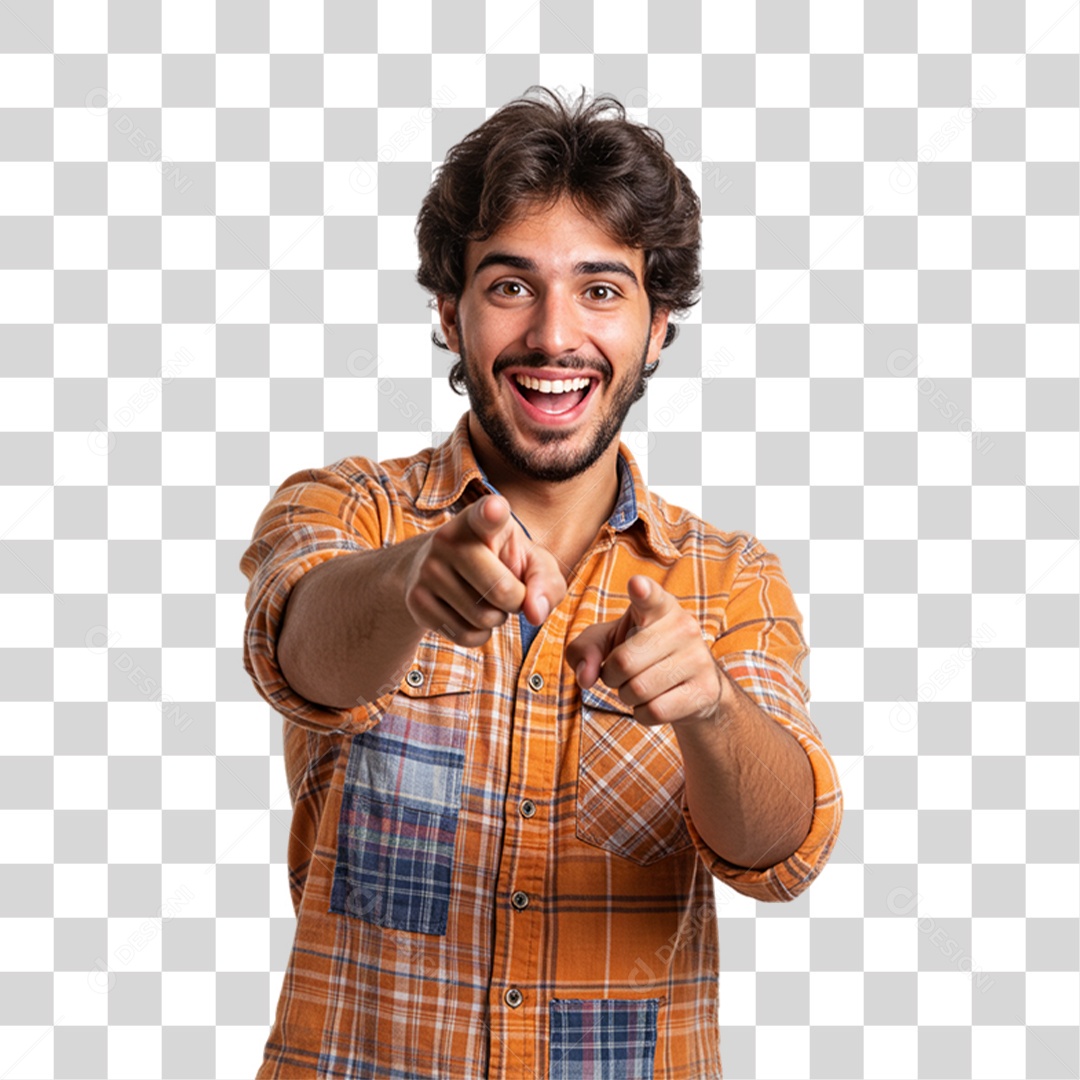 Homem com Roupa de Festa Junina PNG Transparente