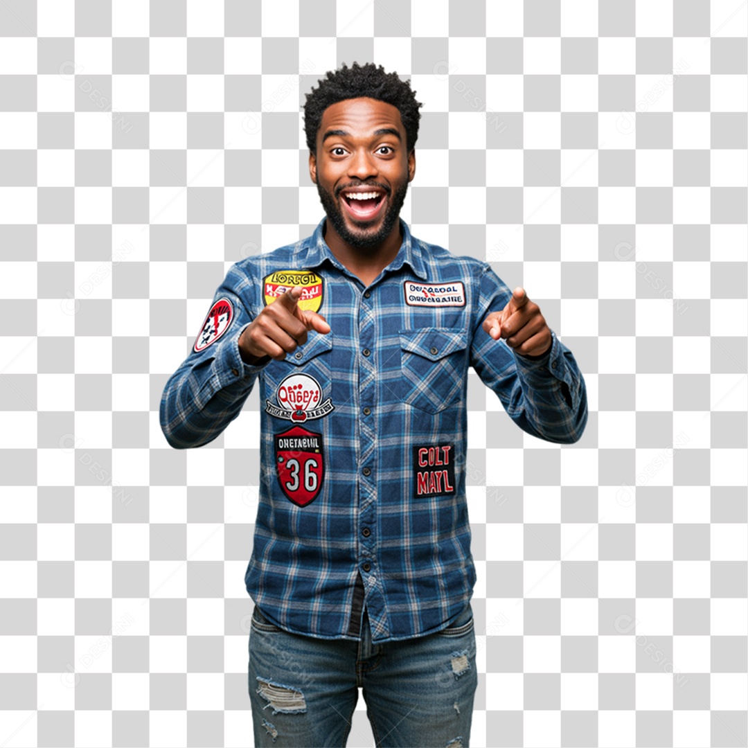 Homem com Roupa de Festa Junina PNG Transparente