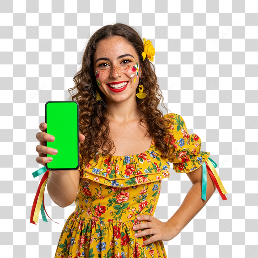 Woman with Party Clothes Junina Transparent PNG