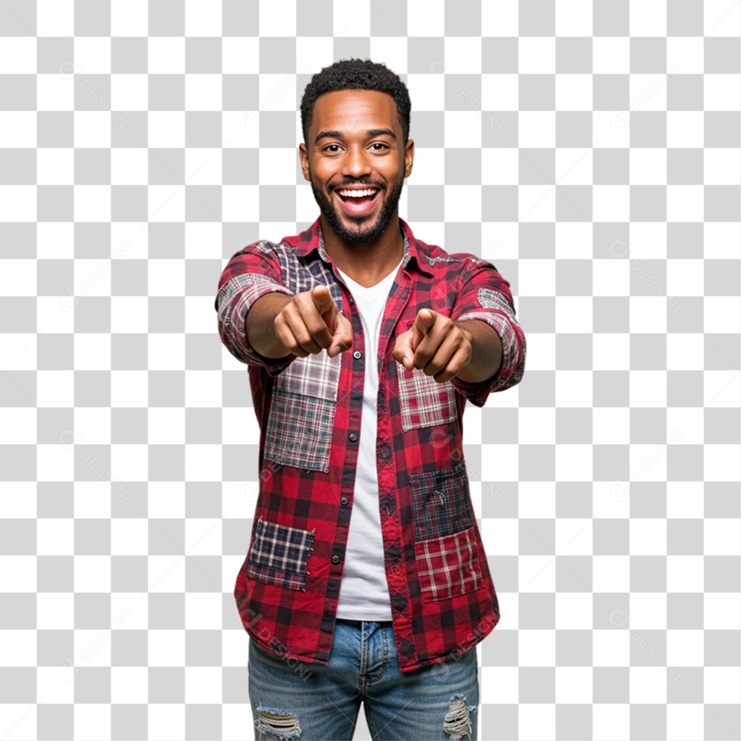 Homem com Roupa de Festa Junina PNG Transparente