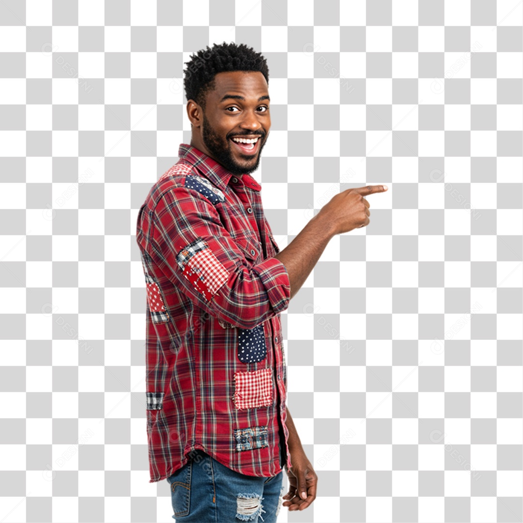 Homem com Roupa de Festa Junina PNG Transparente