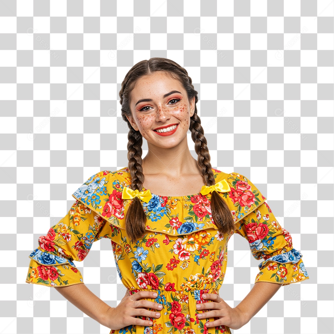 Woman with Party Clothes Junina Transparent PNG