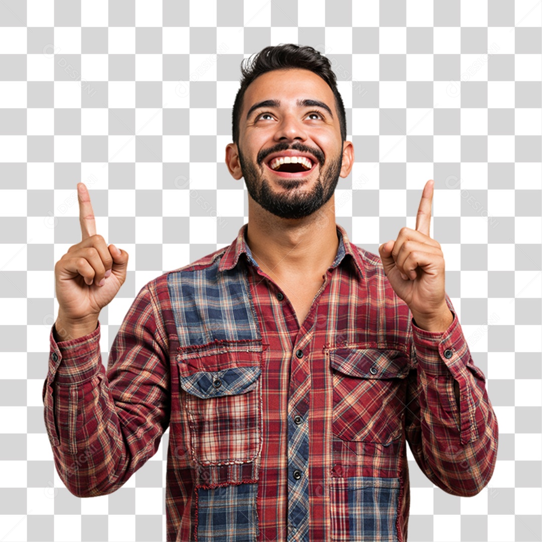 Homem com Roupa de Festa Junina PNG Transparente