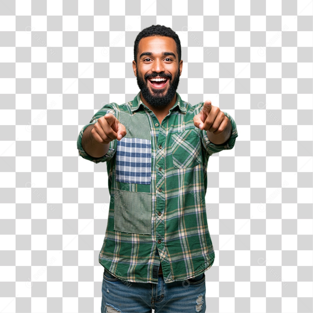 Homem com Roupa de Festa Junina PNG Transparente