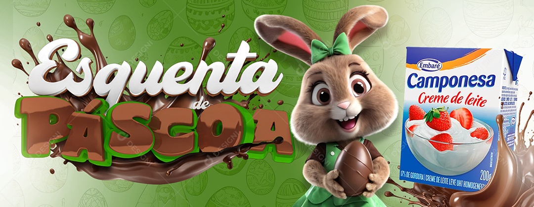 Banner Esquenta de Páscoa Social Media PSD Editável