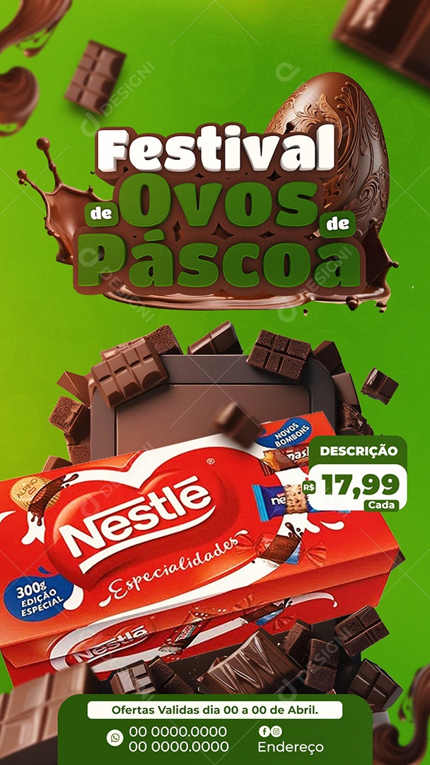 Elemento 3D Festival de Ovos de Páscoa Para Composição PSD