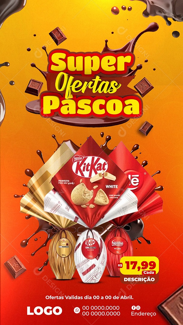 Elemento 3D Super Ofertas Páscoa Para Composição PSD