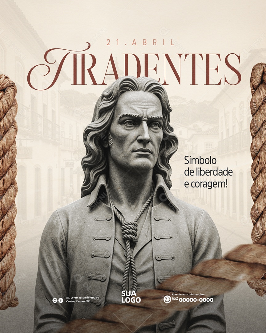 Dia de Tiradentes 21 de Abril Social Media PSD Editável