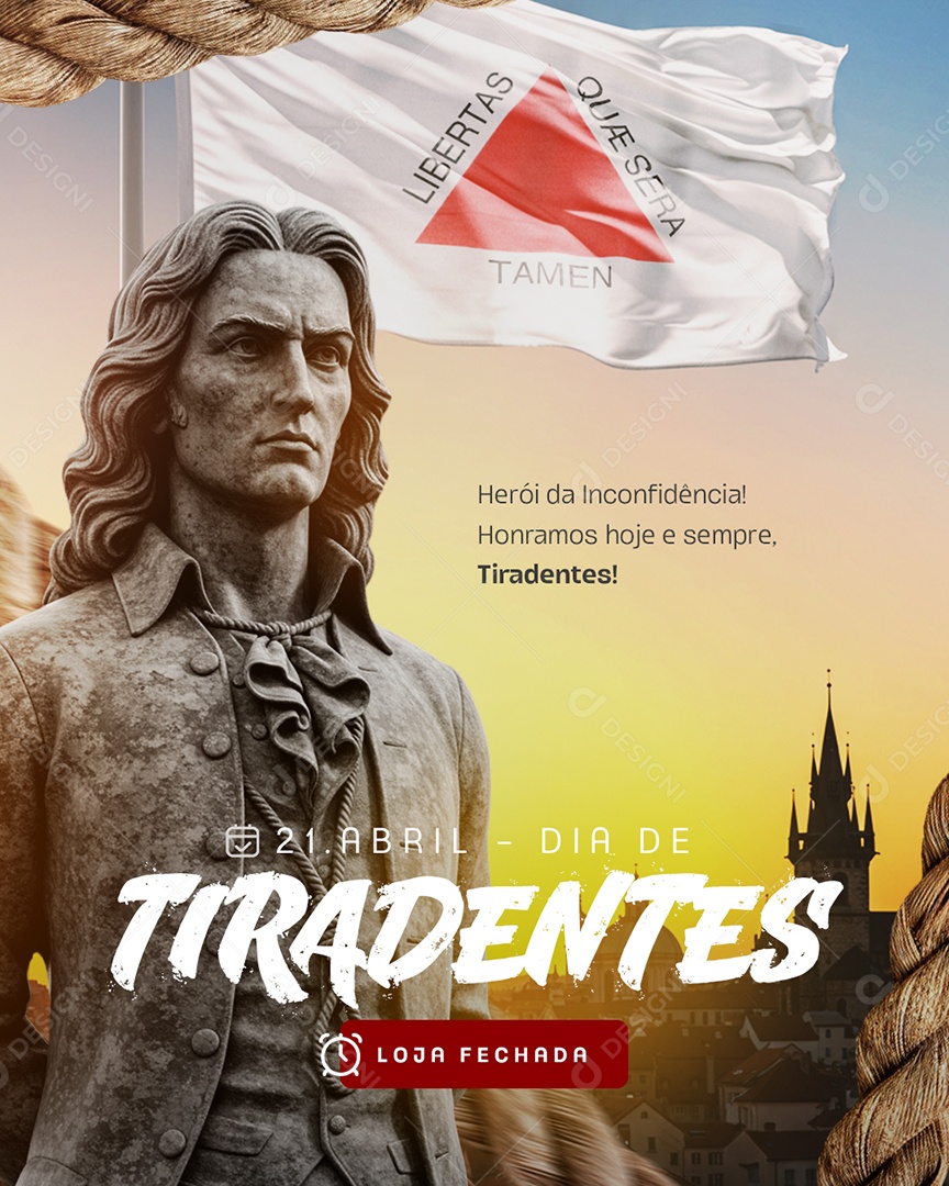 Dia de Tiradentes 21 de Abril Social Media PSD Editável