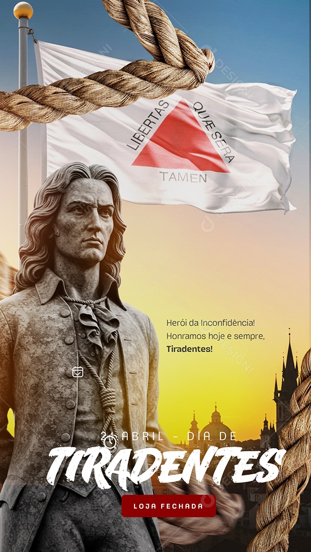 Story Dia de Tiradentes 21 de Abril Social Media PSD Editável