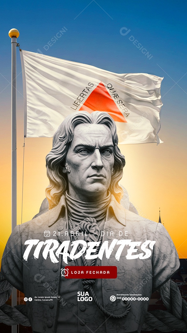 Story Dia de Tiradentes 21 de Abril Social Media PSD Editável