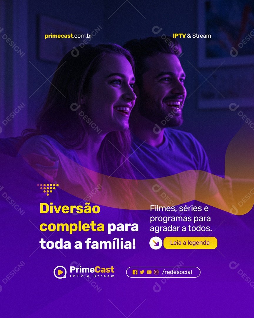 IPTV Diversão Completa Social Media PSD Editável